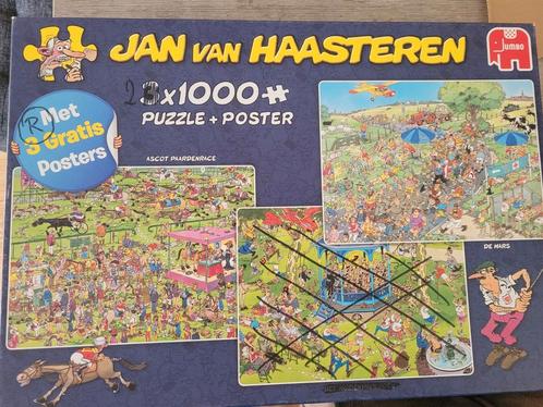 Jan van Haasteren combi 2x1000, Hobby en Vrije tijd, Denksport en Puzzels, Zo goed als nieuw, Legpuzzel, 500 t/m 1500 stukjes