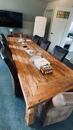Robuuste eikenhouten vergadertafel, Huis en Inrichting, Tafels | Eettafels, Ophalen, 100 tot 150 cm, Eikenhout, 200 cm of meer