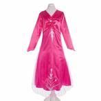 Elsa jurk - luxe prinsessenjurk - fuchsia - 146/152, Kinderen en Baby's, Carnavalskleding en Verkleedspullen, Meisje, Zo goed als nieuw