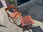 IKEA klapstoel en tafel voor in tuin, Inklapbaar, Gebruikt, Ophalen of Verzenden, Hout