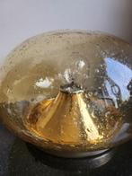 vintage bubble glas lamp plafondlamp messing, Ophalen of Verzenden, Zo goed als nieuw, Glas, Midcentury