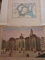 Antieke Gravure Stadskaart Zutphen & Walburgiskerk, Ophalen of Verzenden