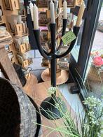 Zwarte metalen kandelaar, Overige materialen, 50 tot 75 cm, Zwart, Nieuw