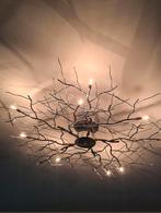 Plafondlamp met metalen takken, Huis en Inrichting, Lampen | Plafondlampen, Ophalen, Zo goed als nieuw, Metaal, Modern