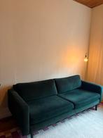 Donkergroene 3-zits bank, Ophalen, Gebruikt, 150 tot 200 cm, Tweepersoons