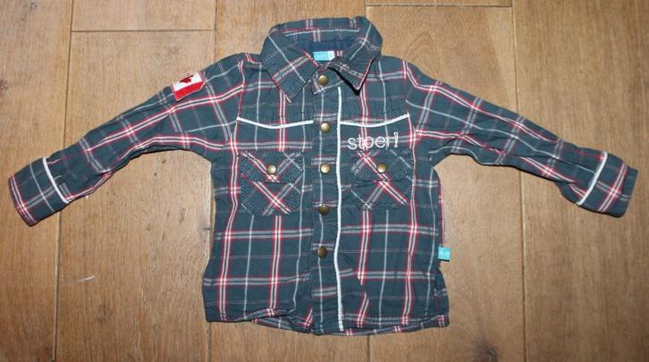 Flanel overhemd van Lief! Lifestyle 62, Kinderen en Baby's, Babykleding | Maat 62, Zo goed als nieuw, Jongetje, Overhemdje of Bloesje