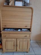 Blank eiken houten kast secretaire, Ophalen, Zo goed als nieuw