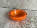 Oranje dikke glazen schaal, bak, asbak, doorsnee 13 cm., Ophalen