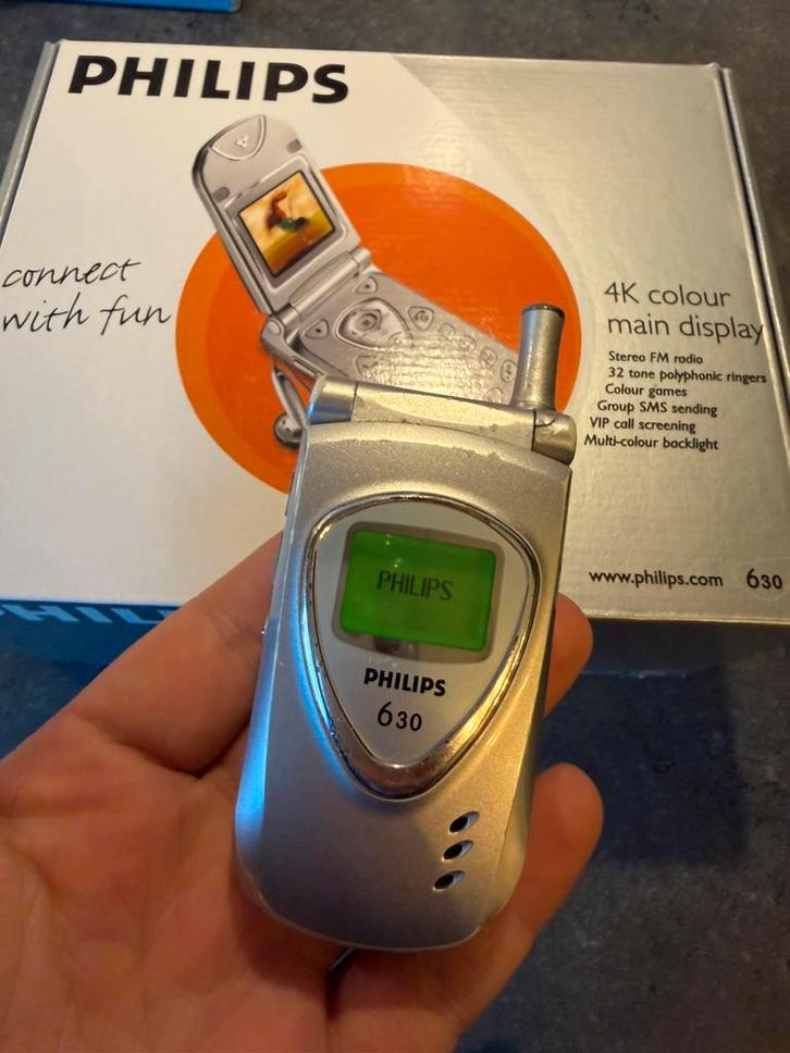 Philips 630 compleet in doos, Telecommunicatie, Mobiele telefoons | Hoesjes en Frontjes | Nokia, Zo goed als nieuw, Ophalen of Verzenden