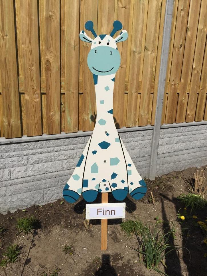 Geboortebord Giraf huren huur babyspullen jongen kraamcadeau, Kinderen en Baby's, Kraamcadeaus en Geboorteborden, Zo goed als nieuw