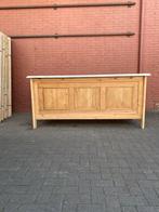 Keukenblok met wit marmeren blad, Ophalen of Verzenden