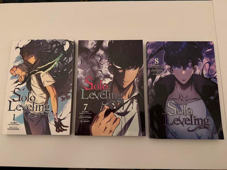Solo leveling volumes 1/7/8, Boeken, Strips | Comics, Zo goed als nieuw, Meerdere comics, Japan (Manga), Ophalen of Verzenden