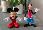 Mickey Mouse en Goofy poppetjes figuur rubber, Verzamelen, Disney, Mickey Mouse, Ophalen of Verzenden, Zo goed als nieuw