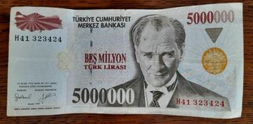 Oude Turkse Lira 5000000