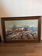 Jan Makkes - Winterlandschap, Antiek en Kunst, Kunst | Schilderijen | Klassiek, Ophalen