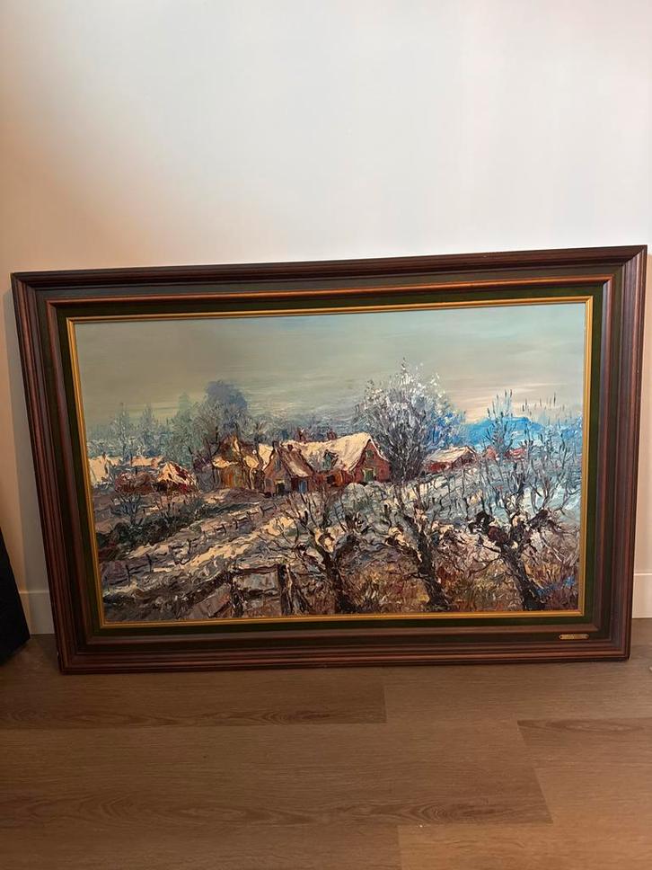 Jan Makkes - Winterlandschap, Antiek en Kunst, Kunst | Schilderijen | Klassiek, Ophalen