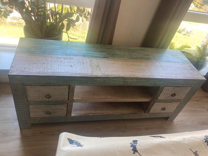 Leuk TV-kastje van sloophout - Zeer nette staat!, Huis en Inrichting, Kasten | Televisiemeubels, Zo goed als nieuw, Minder dan 100 cm