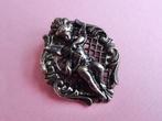 jwg Vintage 20s Deco engel clip broche dressclip zilver klr, Verzenden, Overige materialen, Broche