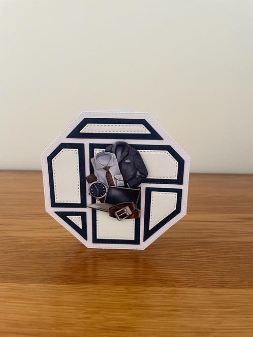 Kaartje man (42) zakenman horloge, Hobby en Vrije tijd, Kaarten | Zelfgemaakt, Nieuw, Overige thema's, Ophalen of Verzenden