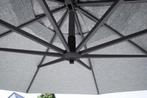 Kettler EASY TURN - zweefparasol - Ø 330cm - antraciet /char, Ophalen of Verzenden, Nieuw, 3 tot 4 meter, Zweefparasol