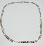 Zr1. Sale !! Prachtige silver rhodium plated schakelketting, Nieuw, Ophalen of Verzenden, Zilver, Zilver