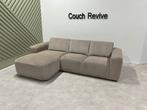 GRATIS LEVERING Z.G.A.N Ribstof hoekbank 255x160 Gereinigd, Ophalen of Verzenden, Zo goed als nieuw, 150 cm of meer, Vierpersoons of meer