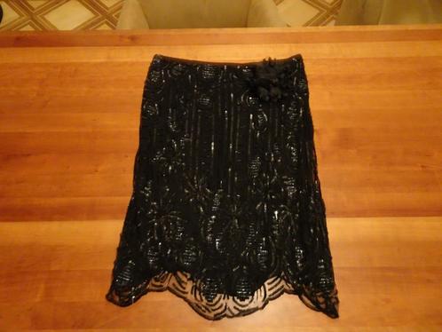 RALPH LAUREN (Black Label) zwarte pailletten rok, Kleding | Dames, Rokken, Nieuw, Maat 38/40 (M), Zwart, Knielengte, Ophalen of Verzenden