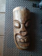 Houten Tiki Masker, Antiek en Kunst, Kunst | Beelden en Houtsnijwerken, Ophalen of Verzenden