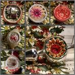 Oude kerstballen, pieken, slingers en figuren Puurnostalgie!, Diversen, Kerst, Ophalen of Verzenden, Gebruikt