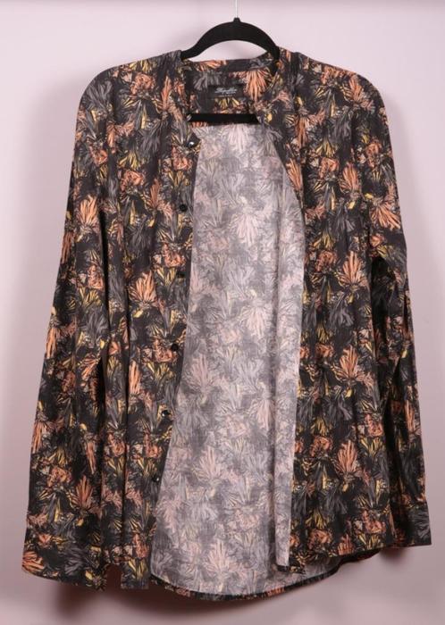 Mooie Italiaanse blouse, Republica 1946, mt. XL, Kleding | Heren, Overhemden, Gedragen, Halswijdte 43/44 (XL), Zwart, Ophalen of Verzenden