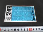 sticker kalender 1980 tigra tabalux 33 - tabak pijp, Verzamelen, Ophalen, Zo goed als nieuw, Bedrijf of Vereniging