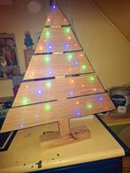 Houten kerstboom met lichtjes (op batterijen) GRATIS, Ophalen, Gebruikt, Bruin, Kaars