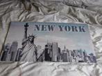 poster canvas Vrijheidsbeeld New York langwerpig decoratie, Foto of Poster, Ophalen of Verzenden, Zo goed als nieuw, 50 tot 75 cm