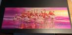 Puzzel Panorama flamingo’s 1000 stukjes, Ophalen of Verzenden, 500 t/m 1500 stukjes, Gebruikt, Legpuzzel