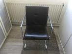 Drie Arco Frame designstoelen in donkerbruin leder, Ophalen, Gebruikt, Design, Leer
