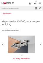Häfele CH300 klepscharnieren zonder demping 33 stuks, Ophalen of Verzenden, Nieuw