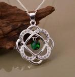 Trendy 925 sterling zilveren kettinghanger met zirkoon, Nieuw, Ophalen of Verzenden, Zilver, Zilver