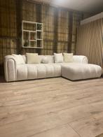 Prachtige moderne witte hoekbank! Direct leverbaar!, Stof, Nieuw, Ophalen of Verzenden, 150 cm of meer