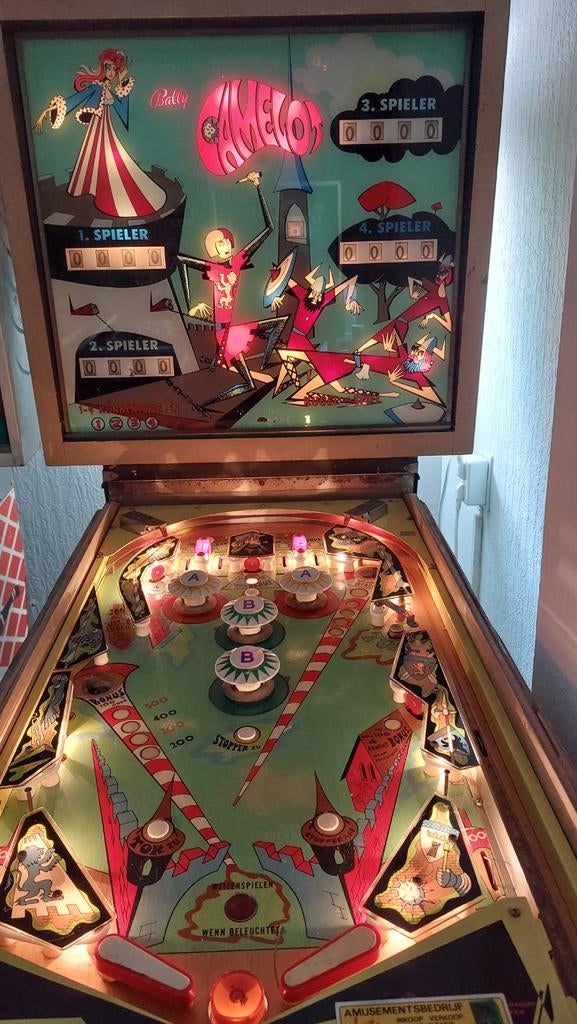BALLY CAMELOT 1970, Verzamelen, Ophalen of Verzenden, Gebruikt, Flipperkast