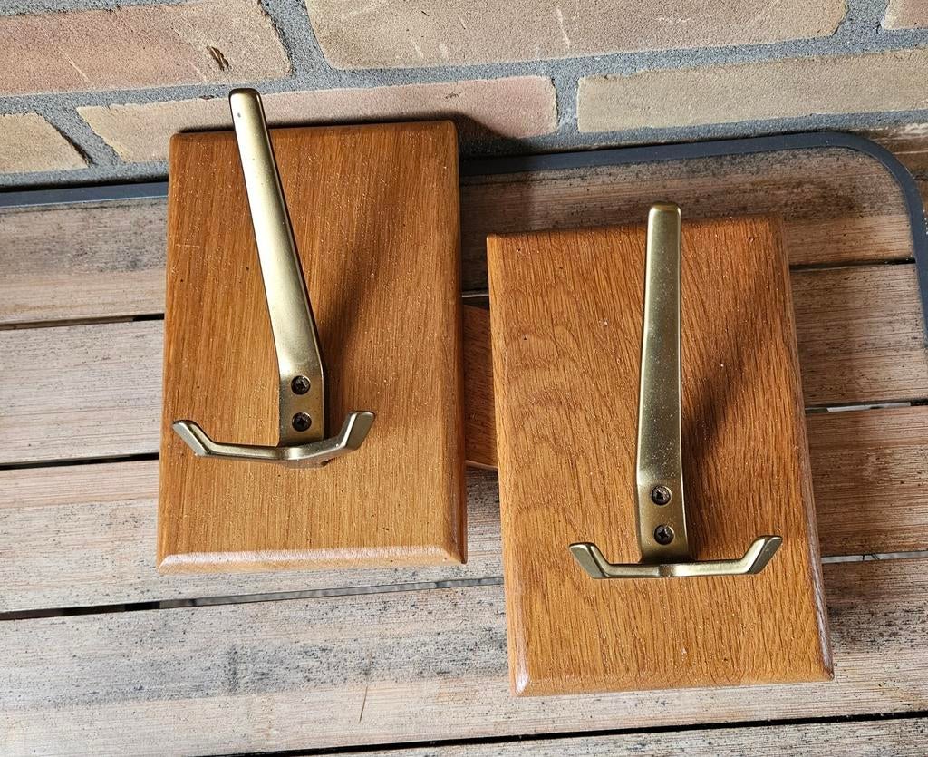 Kapstokken, Hout, Brocante, Beige, Ophalen of Verzenden