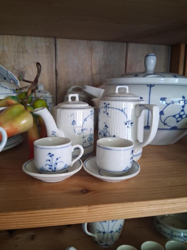 Kinderserviesje saksisch  blauw, Antiek en Kunst, Ophalen of Verzenden