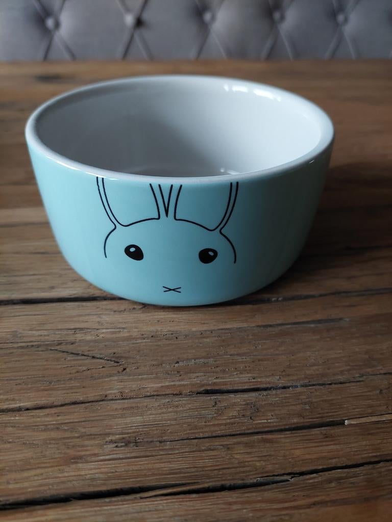 Voerbak konijn licht blauw, Ophalen of Verzenden, Zo goed als nieuw