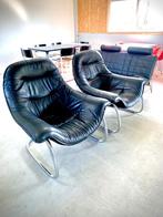 Fauteuils Gerard van den Berg voor Label, Huis en Inrichting, Fauteuils, Ophalen, Zo goed als nieuw, 50 tot 75 cm, Leer