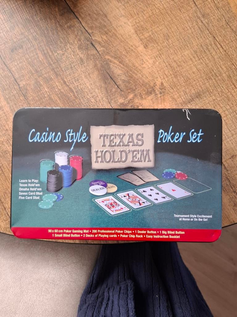 Texas Hold'em Poker Set - Casino Stijl, Vijf spelers of meer, Ophalen of Verzenden, Zo goed als nieuw, Onbekend