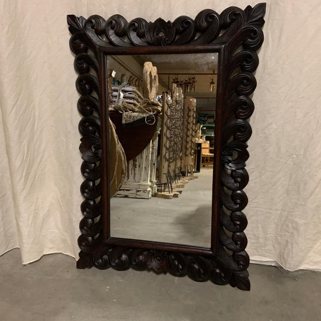 Barok Spiegel - houten lijst -100 x 70 cm - TTM Wonen