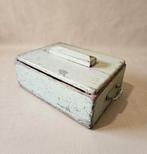 🌿Vintage houten kist brocante opberg bak sleets antiek, Ophalen of Verzenden