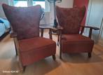 Set van twee vintage fauteuils met bloemmotief uit 1950, Ophalen