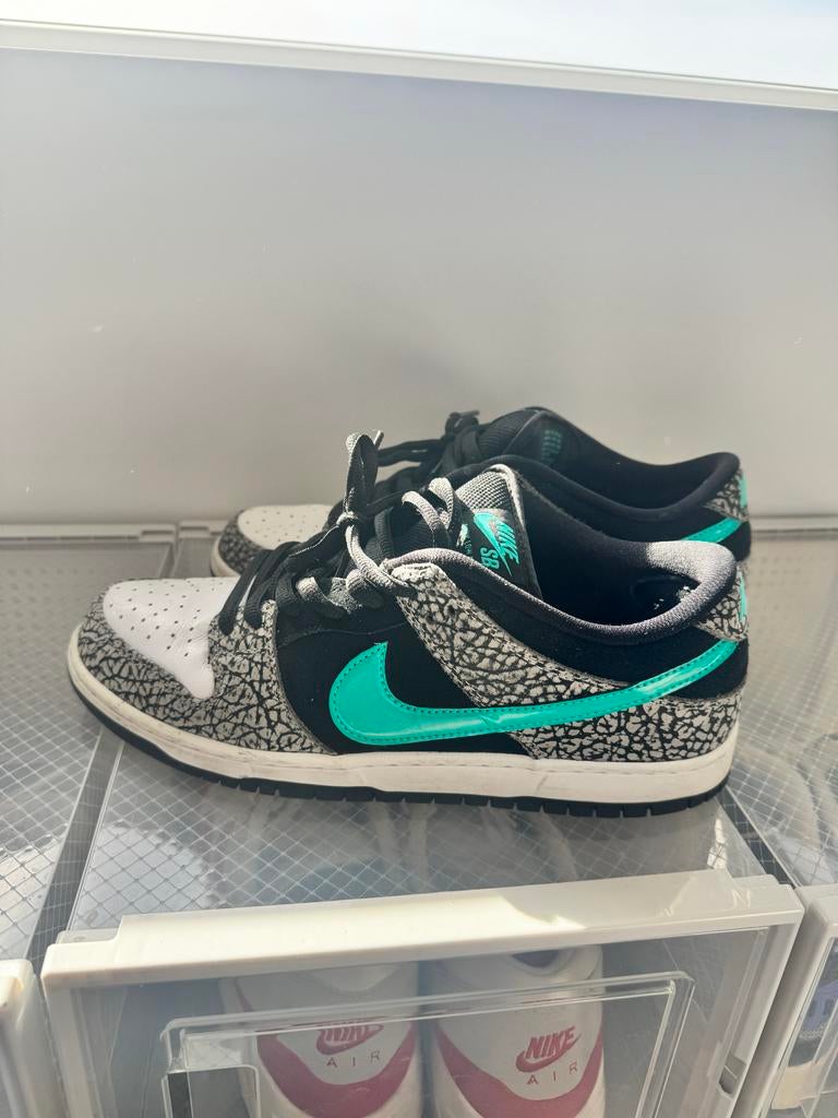 Nike Dunk Low SB 44 air max 1 elephant, Kleding | Heren, Schoenen, Ophalen of Verzenden, Gedragen, Zwart, Sneakers of Gympen