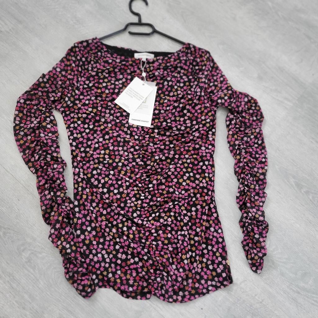 Fabienne Chapot top met gesmokte mouwen - Maat L - Nieuw, Kleding | Dames, Tops, Overige kleuren, Maat 42/44 (L), Nieuw, Ophalen of Verzenden