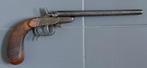 Antiek Belgisch dubbelloops pistool 9mm Flobert zwartkruit, Ophalen of Verzenden
